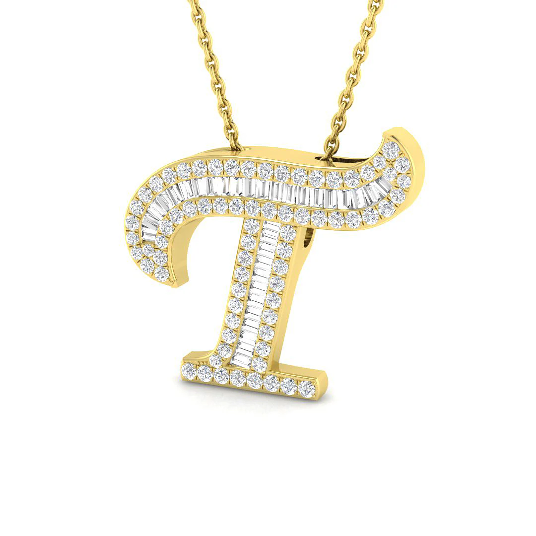 Classic Diamond Baguette Initial - Image 21