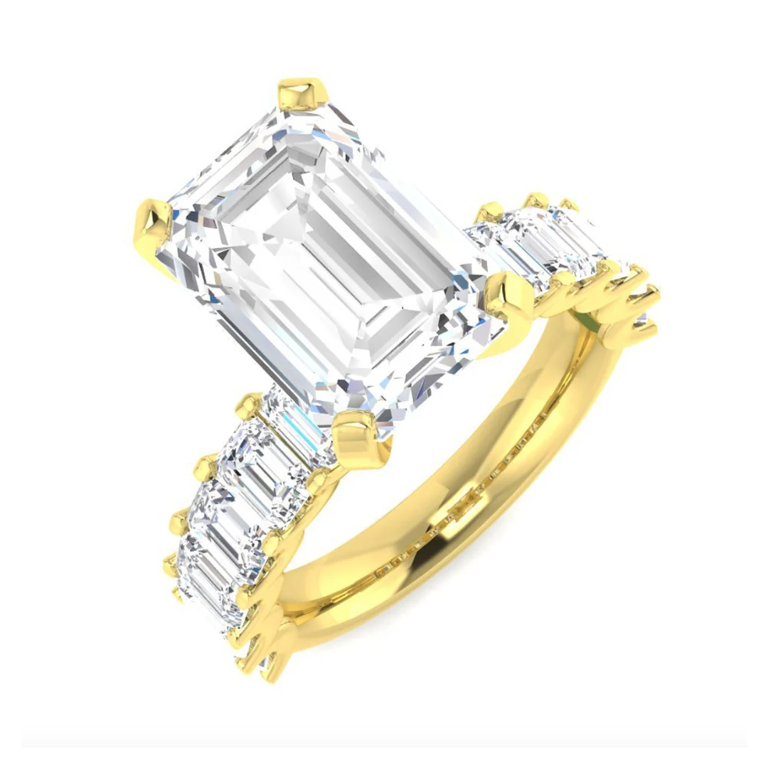 Empress Setting Emerald Ring - Image 6