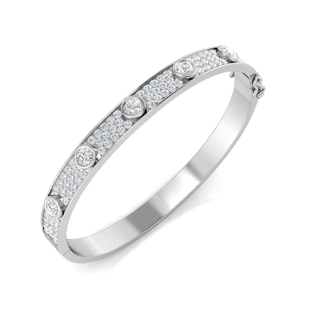 Halo Diamond Bangle - Image 6