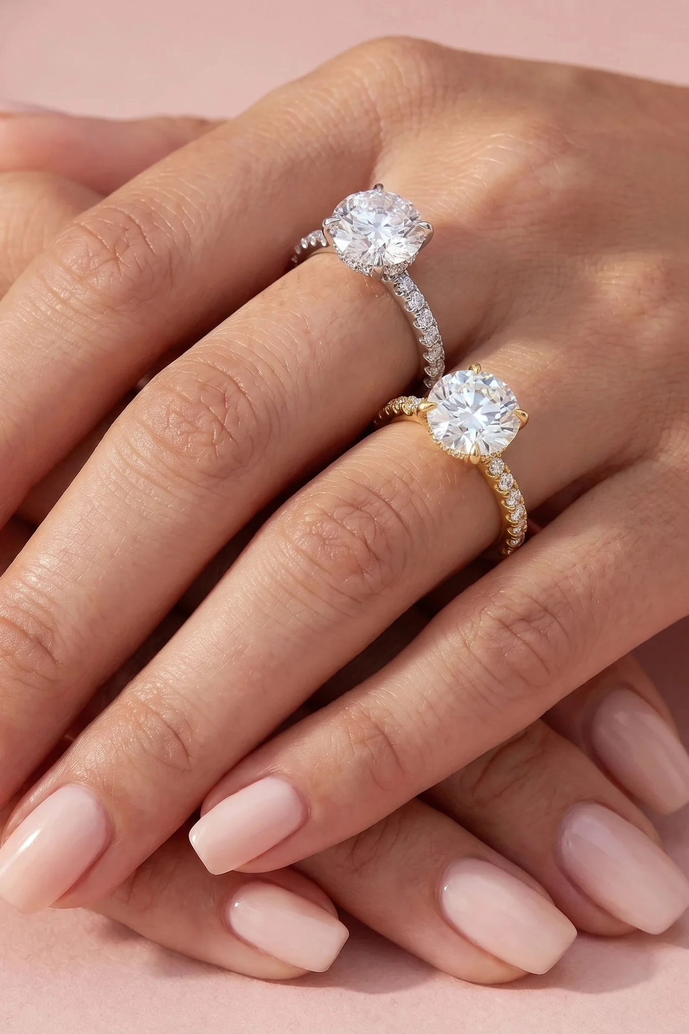Round Halo Diamond Band - Image 2