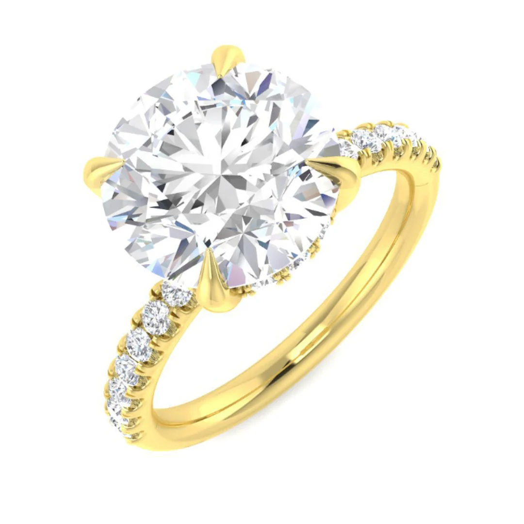 Round Halo Diamond Band - Image 8