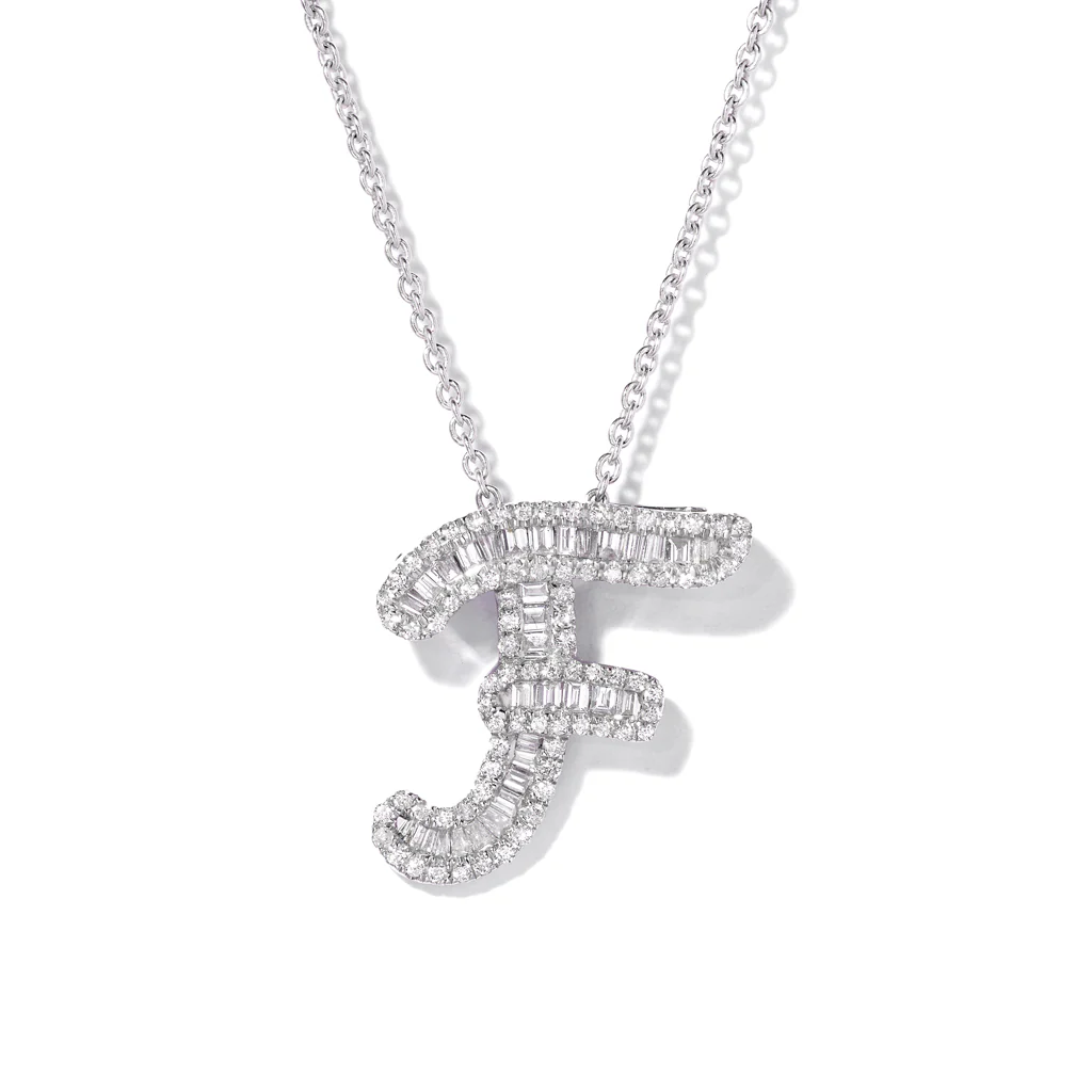 Classic Diamond Baguette Initial - Image 10