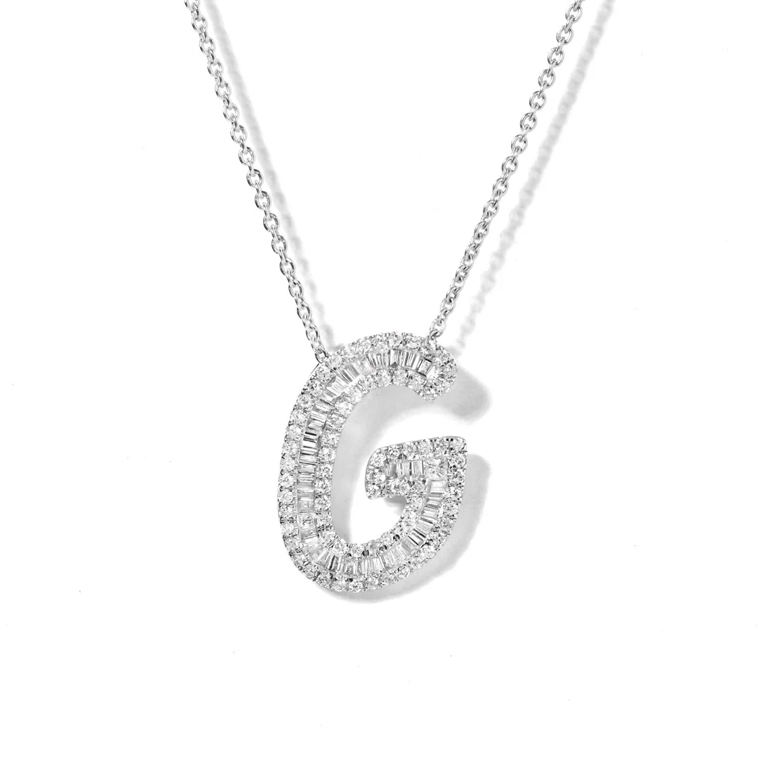 Classic Diamond Baguette Initial - Image 11