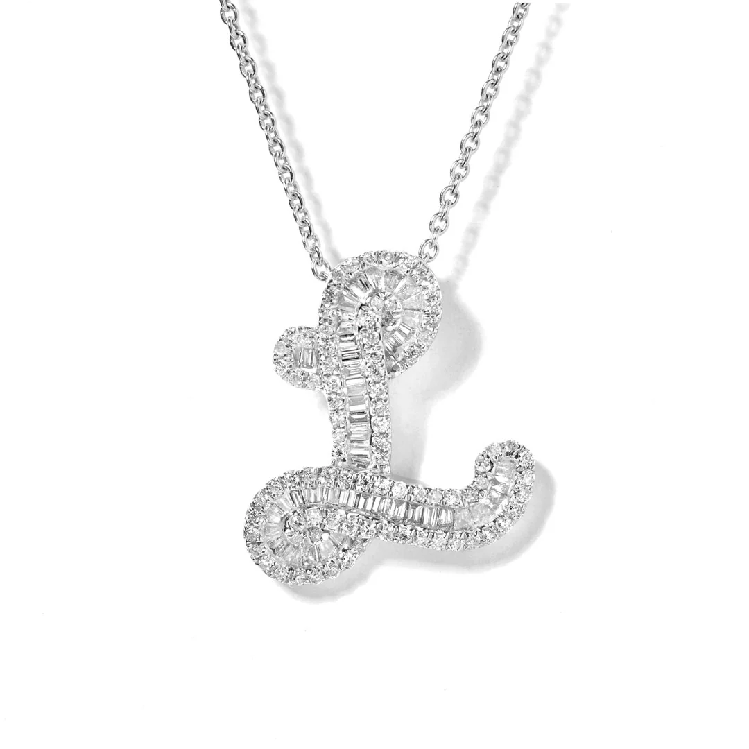Classic Diamond Baguette Initial - Image 16