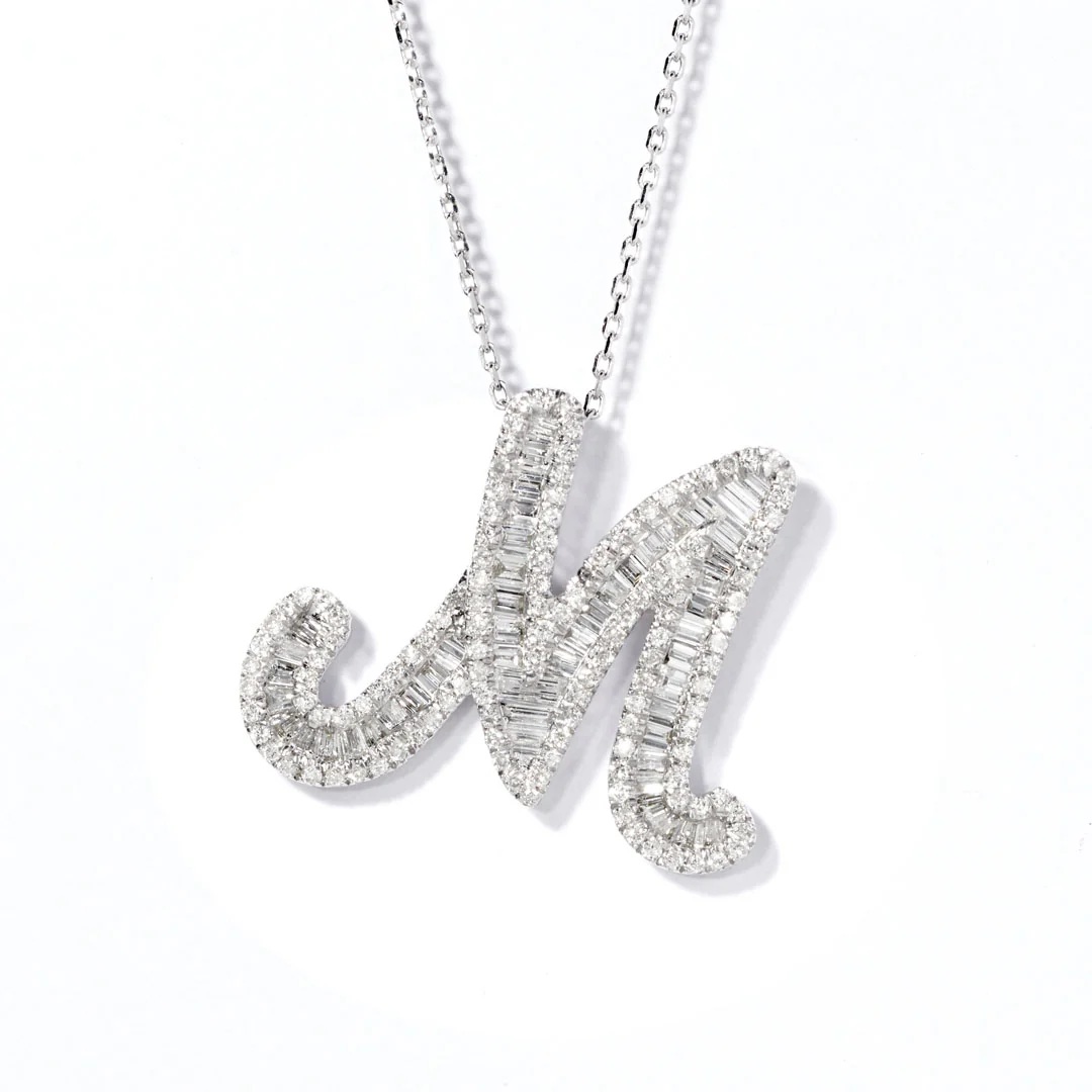 Classic Diamond Baguette Initial - Image 17
