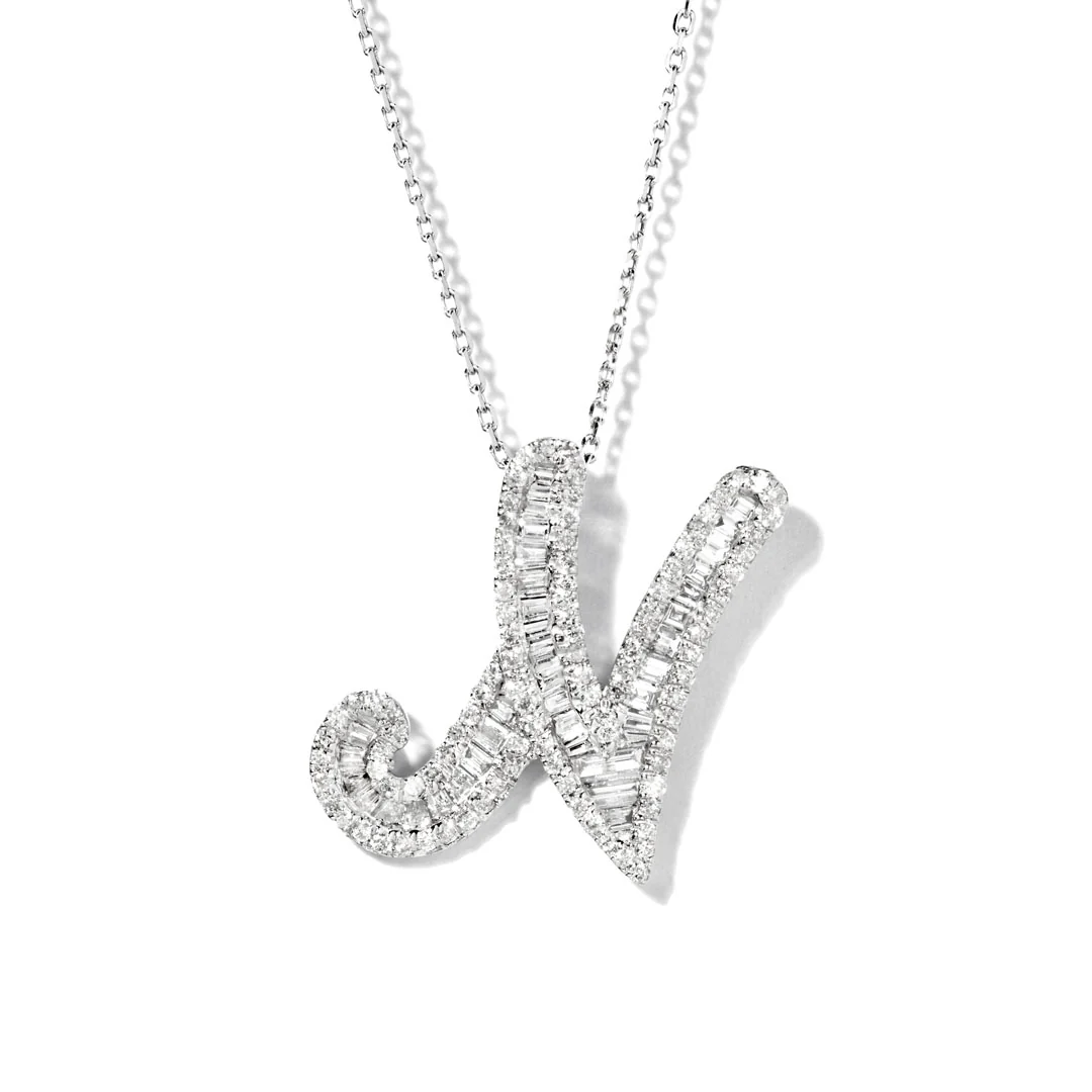 Classic Diamond Baguette Initial - Image 18