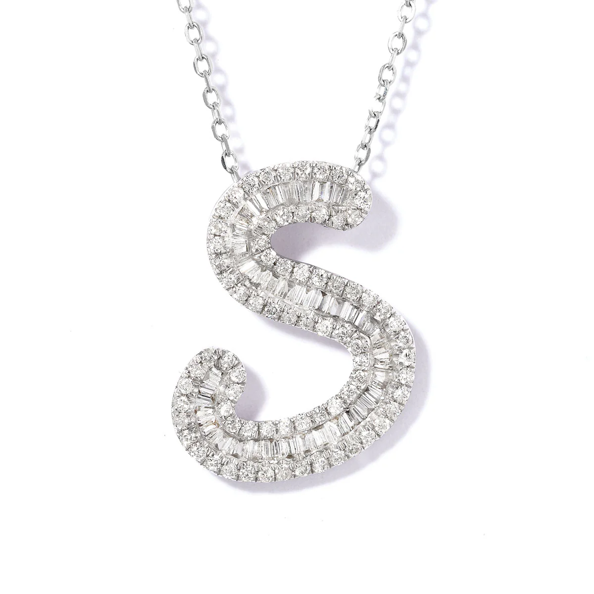 Classic Diamond Baguette Initial - Image 23