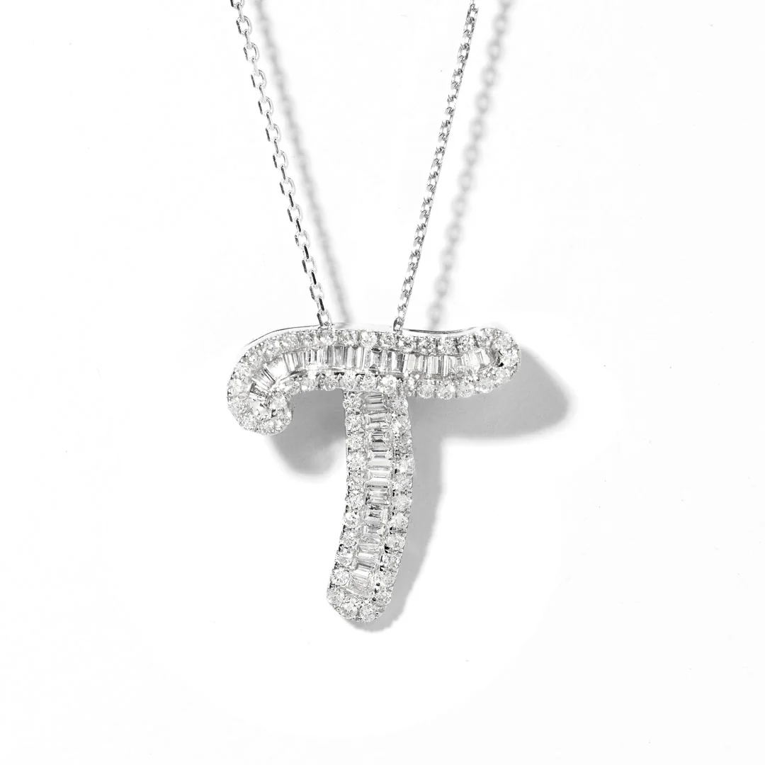 Classic Diamond Baguette Initial - Image 24