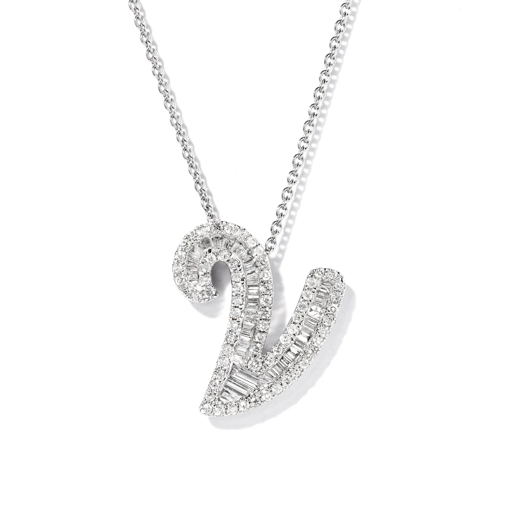Classic Diamond Baguette Initial - Image 25