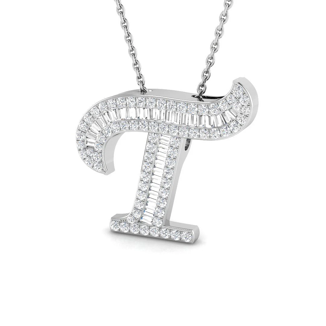 Classic Diamond Baguette Initial - Image 27
