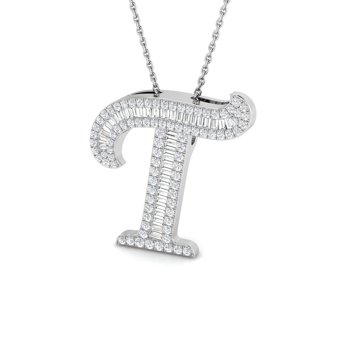 Classic Diamond Baguette Initial - Image 28