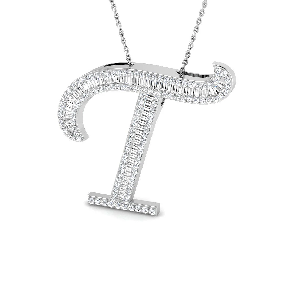 Classic Diamond Baguette Initial - Image 29