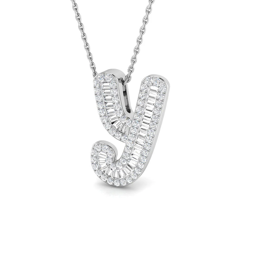 Classic Diamond Baguette Initial - Image 32