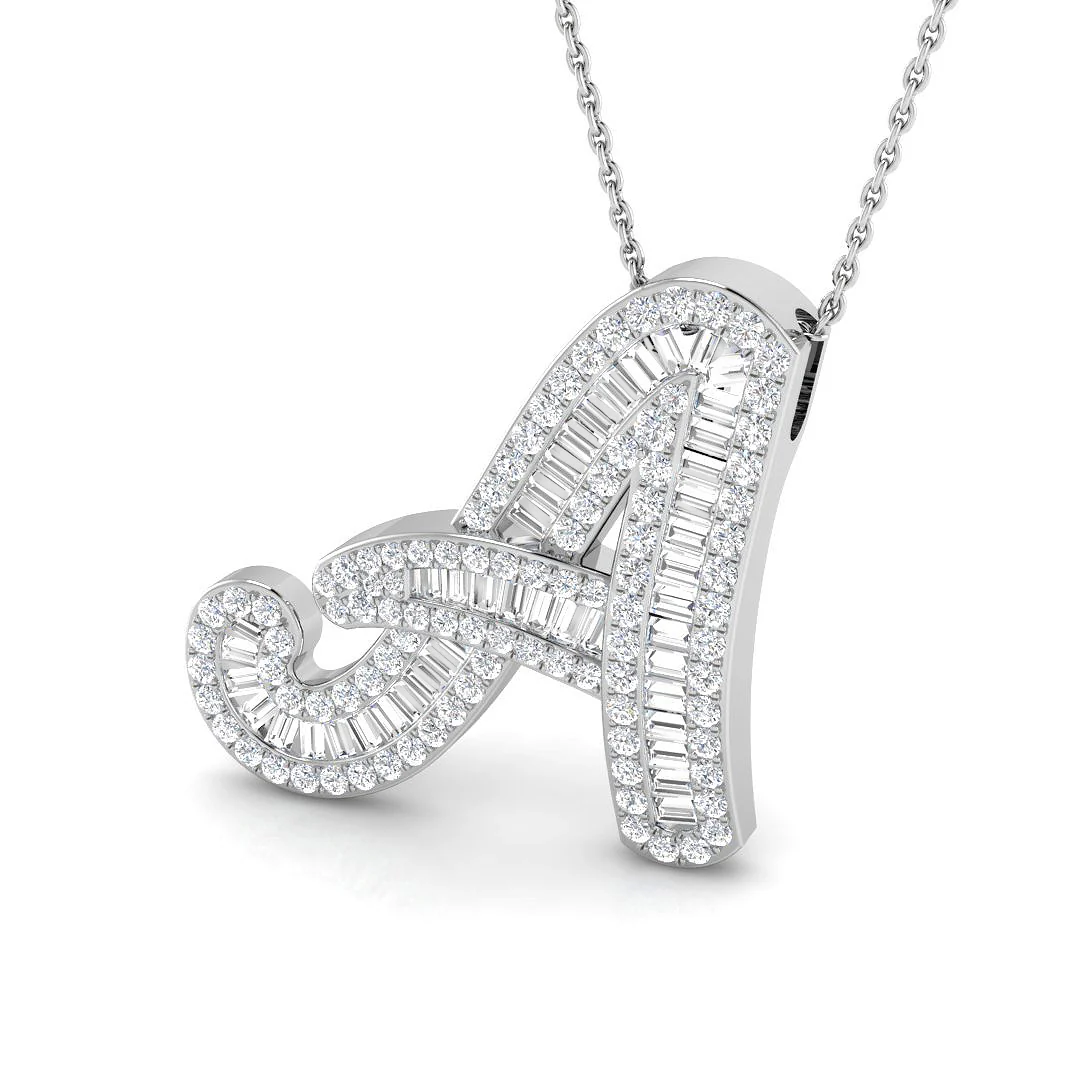 Classic Diamond Baguette Initial - Image 34