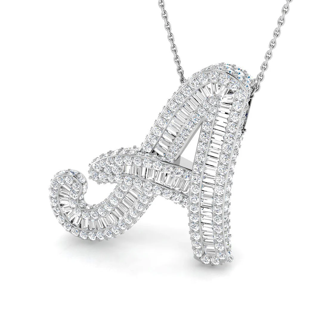 Classic Diamond Baguette Initial - Image 35