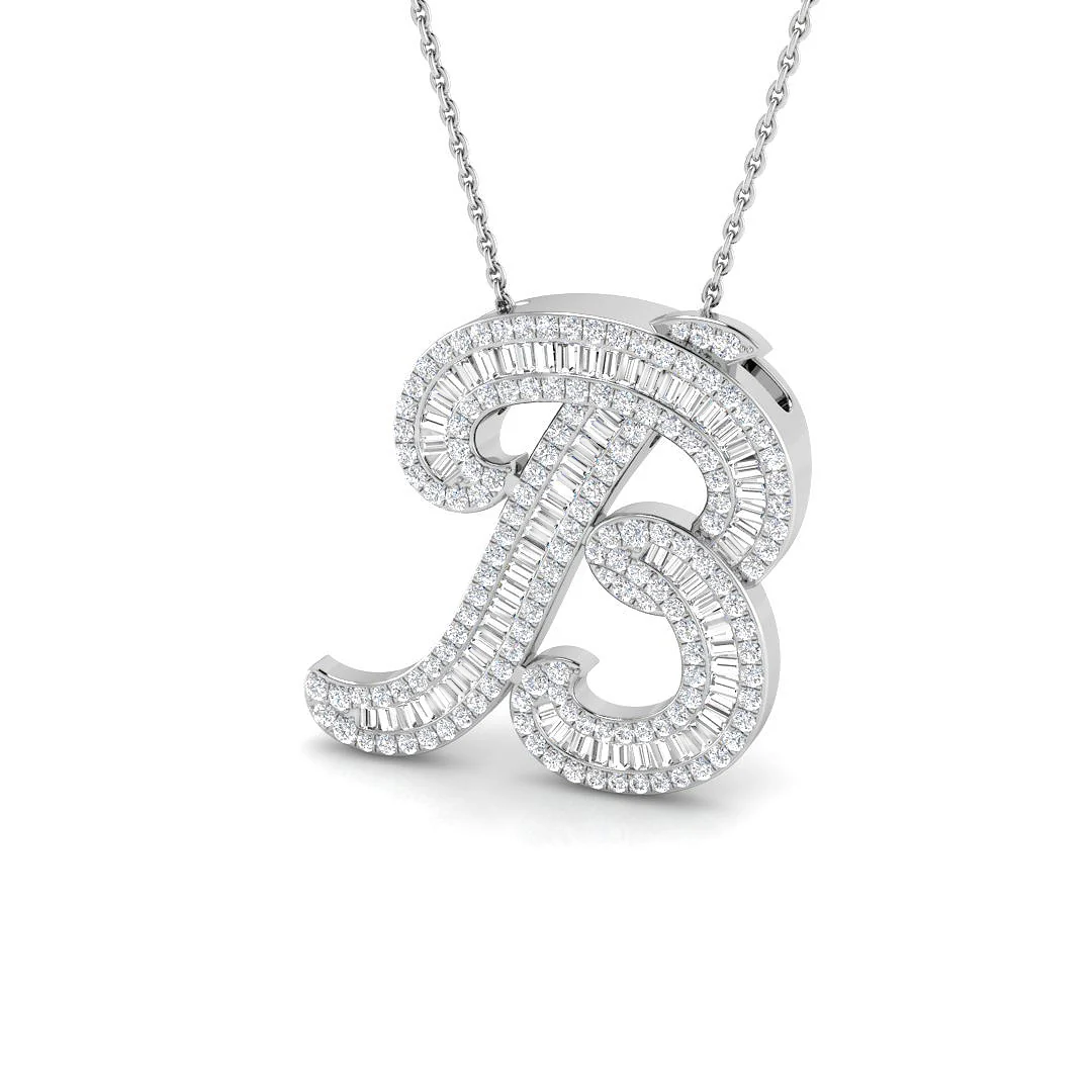 Classic Diamond Baguette Initial - Image 36