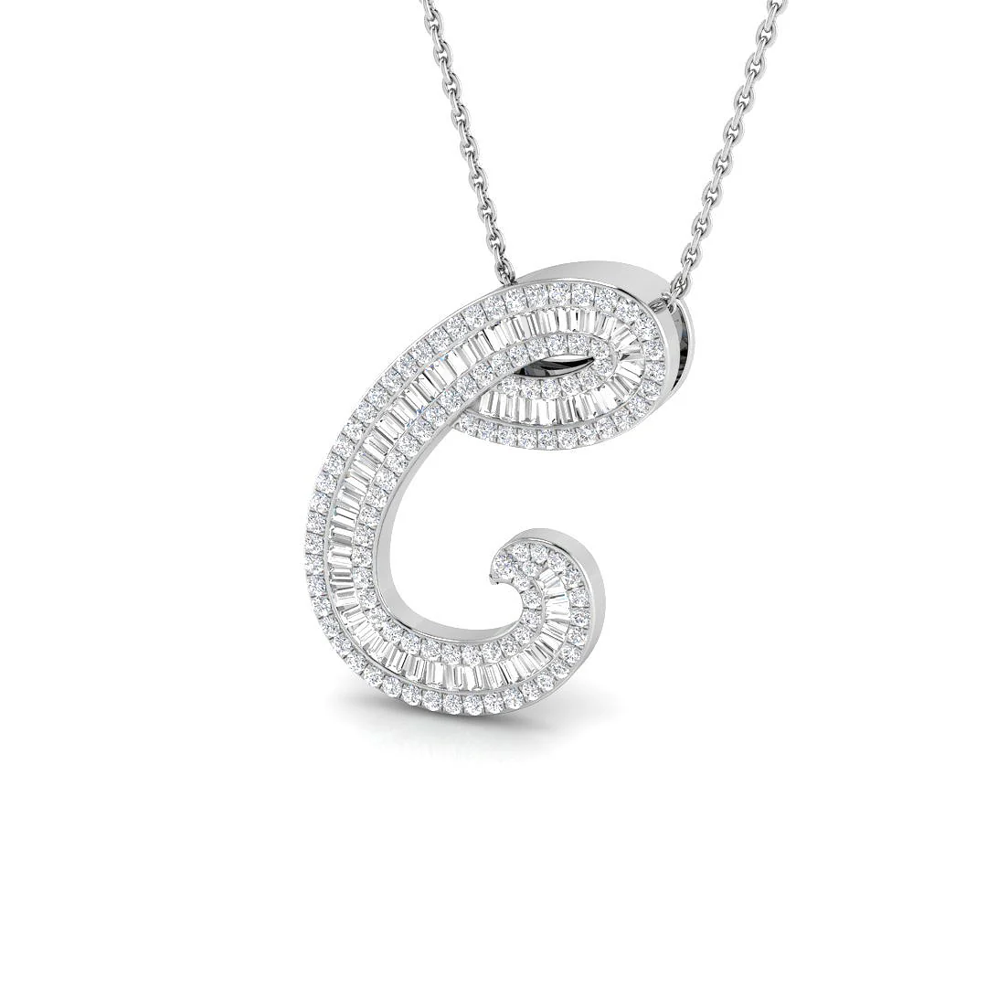 Classic Diamond Baguette Initial - Image 37