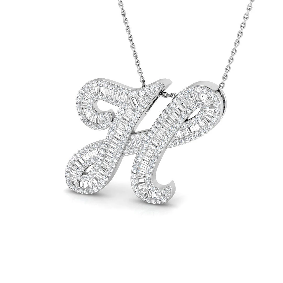 Classic Diamond Baguette Initial - Image 41