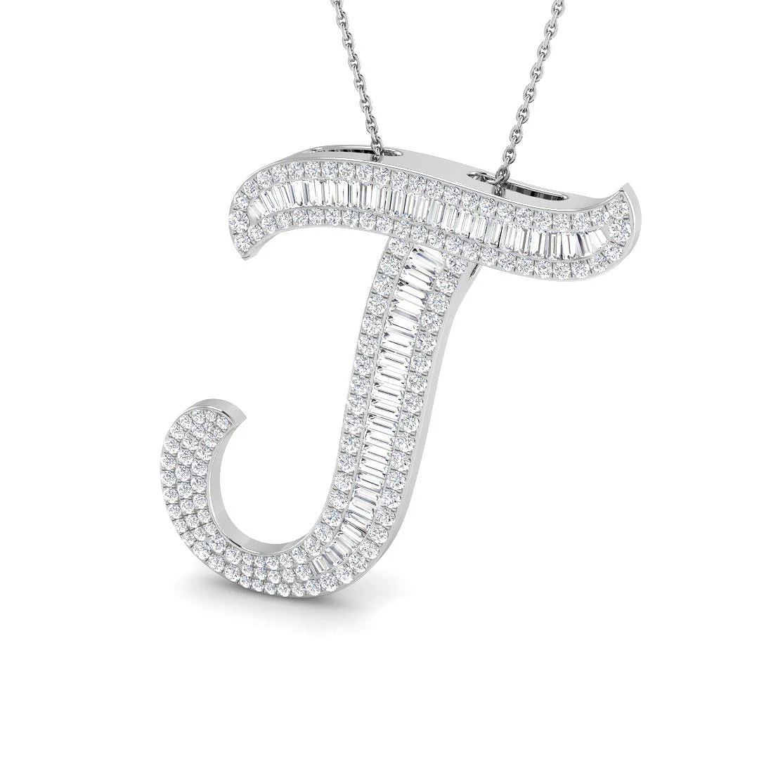 Classic Diamond Baguette Initial - Image 44