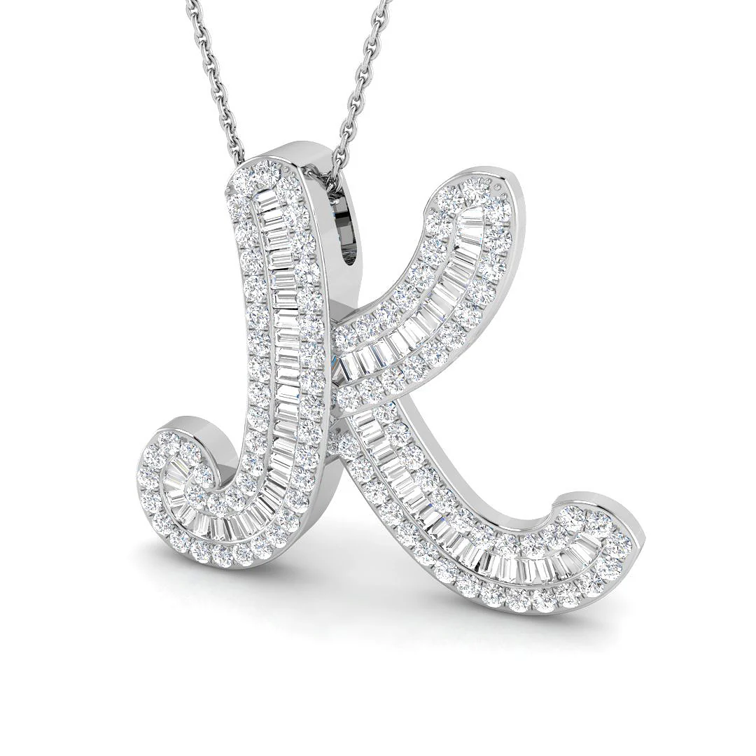 Classic Diamond Baguette Initial - Image 45
