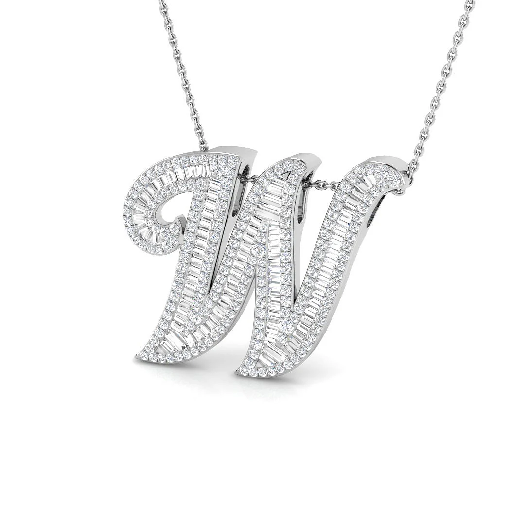 Classic Diamond Baguette Initial - Image 46