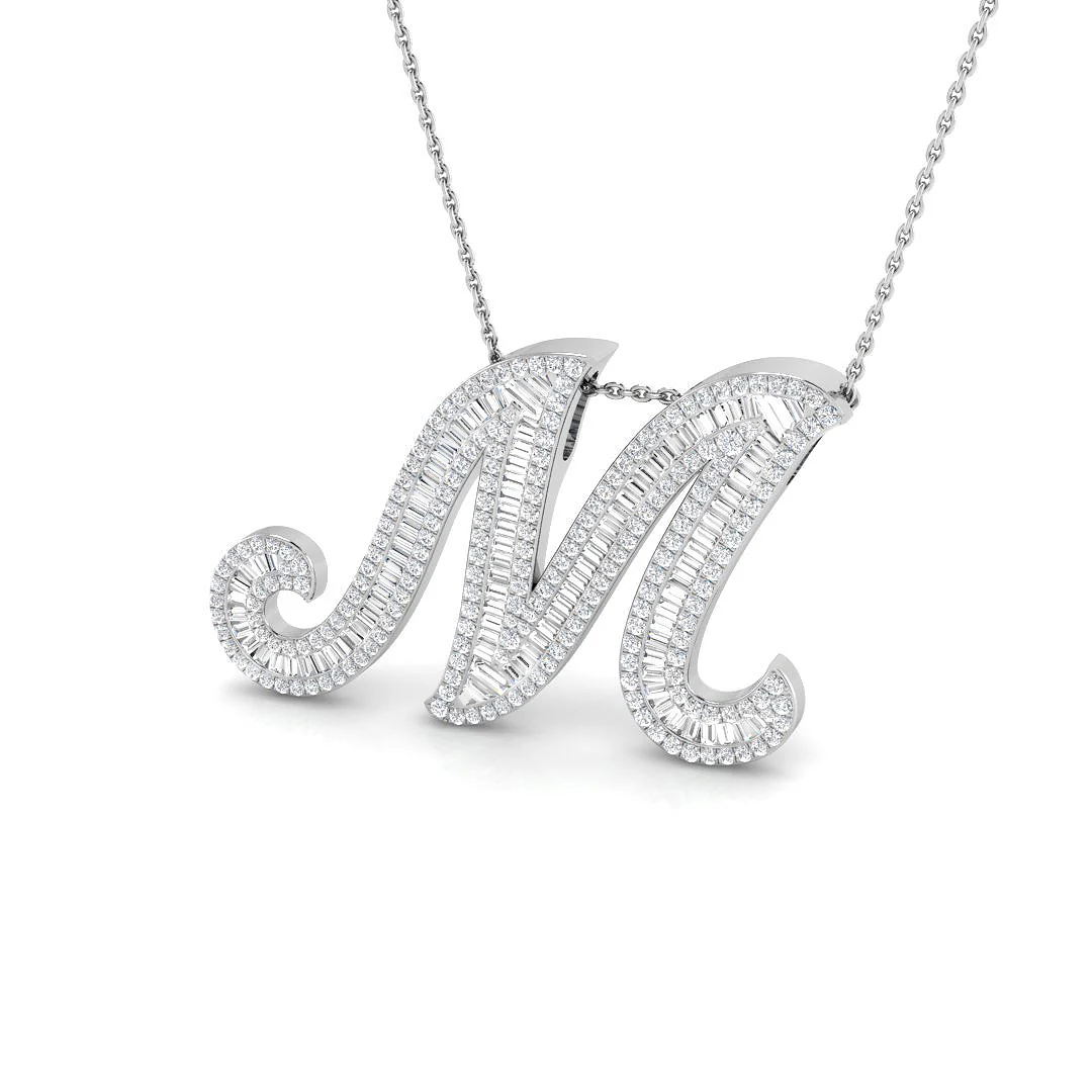 Classic Diamond Baguette Initial - Image 48