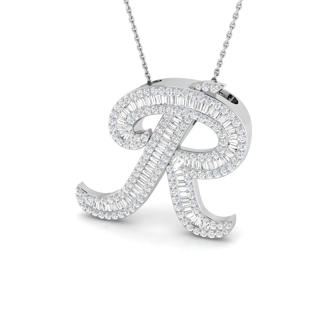 Classic Diamond Baguette Initial - Image 51