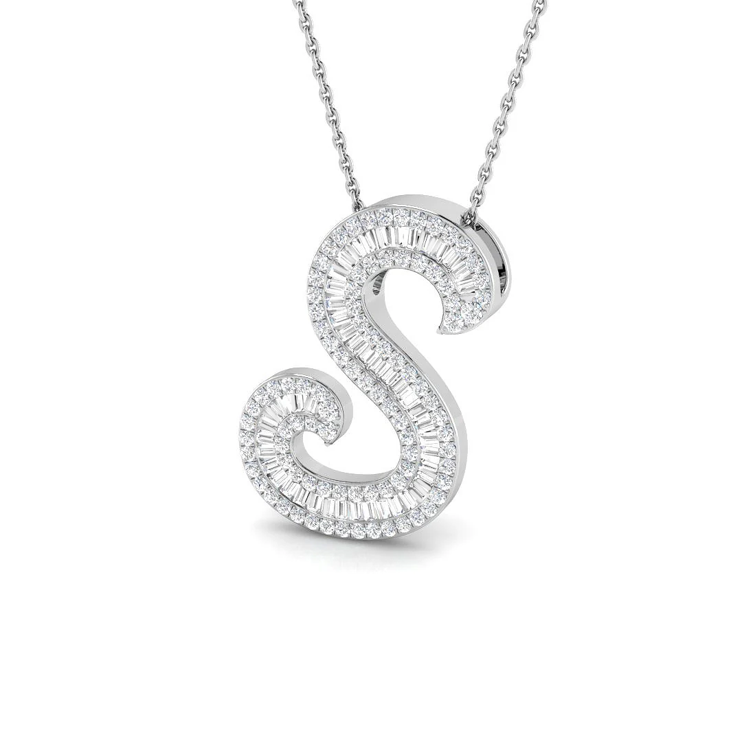 Classic Diamond Baguette Initial - Image 52