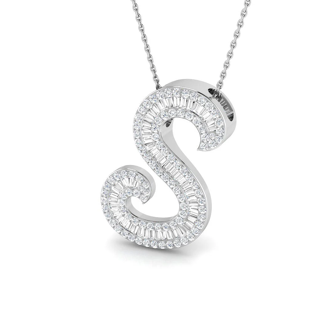 Classic Diamond Baguette Initial - Image 53