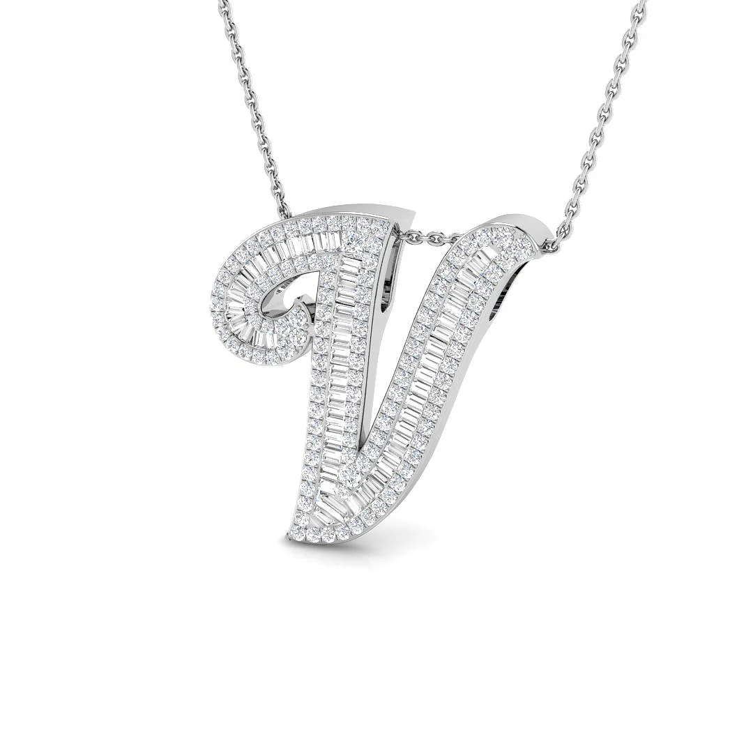 Classic Diamond Baguette Initial - Image 54