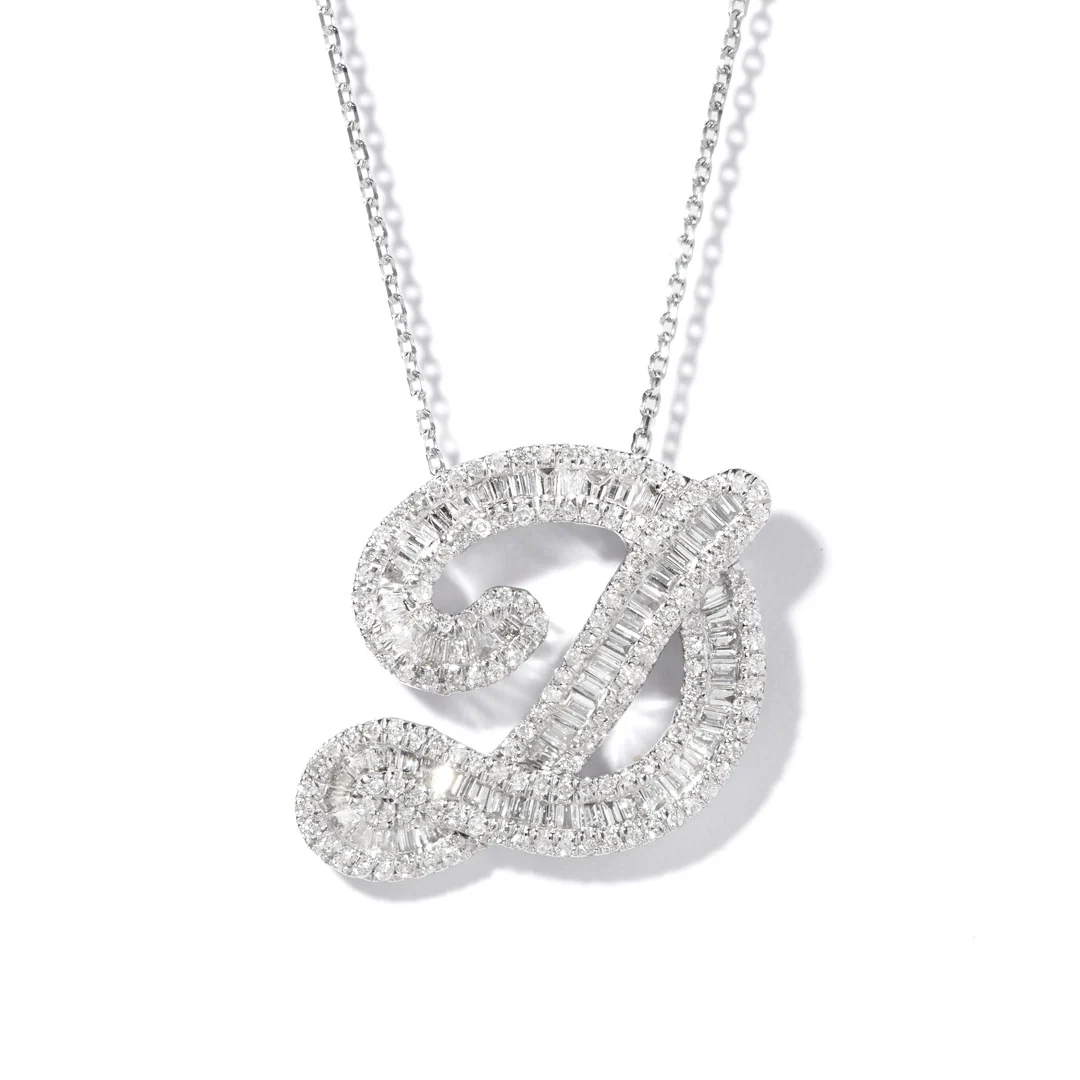 Classic Diamond Baguette Initial - Image 8