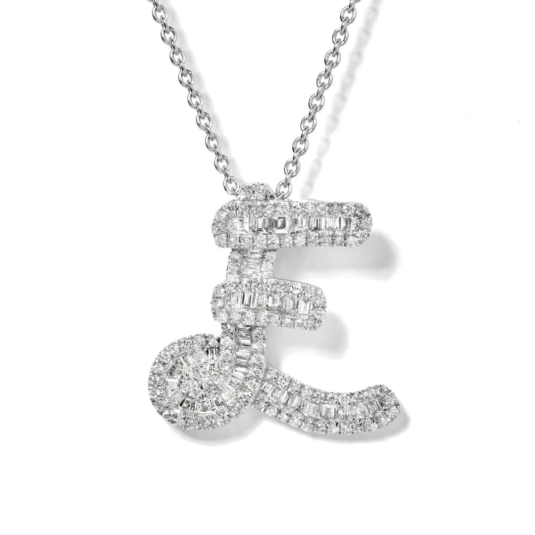 Classic Diamond Baguette Initial - Image 9